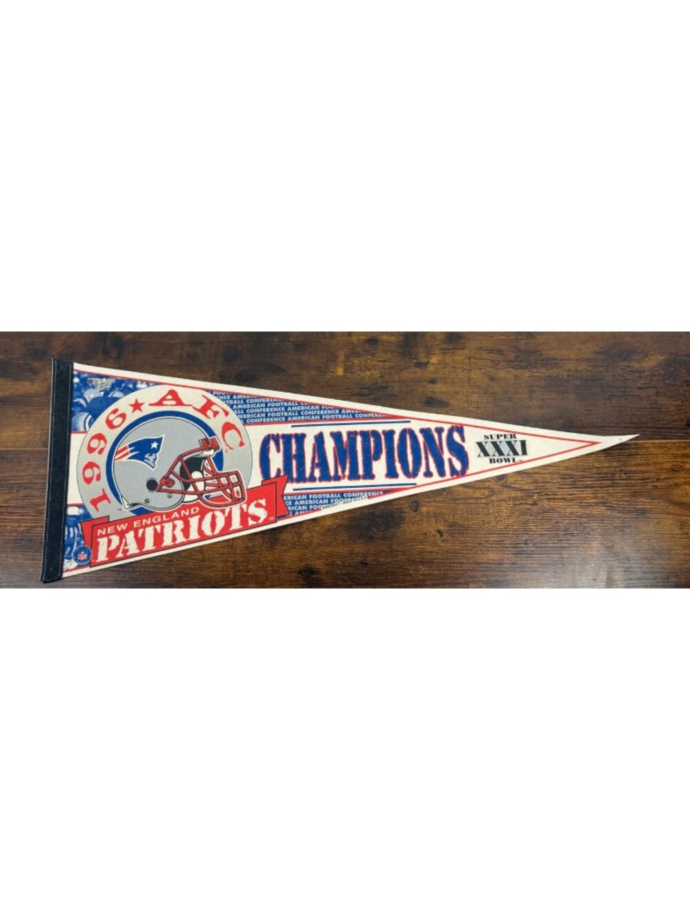 1996 New England Patriots AFC Champions Super Bowl XXXI WinCraft Felt Pennant